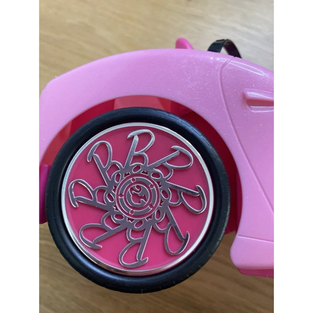 2010 MATTEL BARBIE GLAM PINK CONVERTIBLE‎ SPORTS CAR 2 SEATER FITS BARBIE DOLL